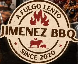 Their badge: A fuego lento · Jimenez BBQ · since 2020